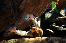 Bouldering in Hueco Tanks on 12/31/2018 with Blue Lizard Climbing and Yoga

Filename: SRM_20181231_1749580.jpg
Aperture: f/6.3
Shutter Speed: 1/160
Body: Canon EOS-1D Mark II
Lens: Canon EF 16-35mm f/2.8 L