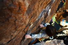 Bouldering in Hueco Tanks on 12/31/2018 with Blue Lizard Climbing and Yoga

Filename: SRM_20181231_1750070.jpg
Aperture: f/4.0
Shutter Speed: 1/160
Body: Canon EOS-1D Mark II
Lens: Canon EF 16-35mm f/2.8 L