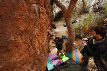 Bouldering in Hueco Tanks on 12/31/2018 with Blue Lizard Climbing and Yoga

Filename: SRM_20181231_1756170.jpg
Aperture: f/2.8
Shutter Speed: 1/125
Body: Canon EOS-1D Mark II
Lens: Canon EF 16-35mm f/2.8 L