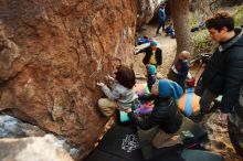 Bouldering in Hueco Tanks on 12/31/2018 with Blue Lizard Climbing and Yoga

Filename: SRM_20181231_1757490.jpg
Aperture: f/2.8
Shutter Speed: 1/100
Body: Canon EOS-1D Mark II
Lens: Canon EF 16-35mm f/2.8 L