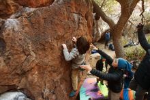 Bouldering in Hueco Tanks on 12/31/2018 with Blue Lizard Climbing and Yoga

Filename: SRM_20181231_1757580.jpg
Aperture: f/2.8
Shutter Speed: 1/100
Body: Canon EOS-1D Mark II
Lens: Canon EF 16-35mm f/2.8 L