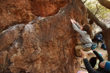 Bouldering in Hueco Tanks on 12/31/2018 with Blue Lizard Climbing and Yoga

Filename: SRM_20181231_1758110.jpg
Aperture: f/2.8
Shutter Speed: 1/100
Body: Canon EOS-1D Mark II
Lens: Canon EF 16-35mm f/2.8 L