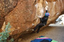 Bouldering in Hueco Tanks on 01/02/2019 with Blue Lizard Climbing and Yoga

Filename: SRM_20190102_1022590.jpg
Aperture: f/5.0
Shutter Speed: 1/250
Body: Canon EOS-1D Mark II
Lens: Canon EF 16-35mm f/2.8 L