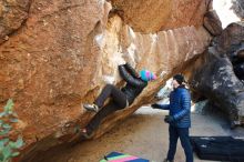 Bouldering in Hueco Tanks on 01/02/2019 with Blue Lizard Climbing and Yoga

Filename: SRM_20190102_1026490.jpg
Aperture: f/5.0
Shutter Speed: 1/250
Body: Canon EOS-1D Mark II
Lens: Canon EF 16-35mm f/2.8 L