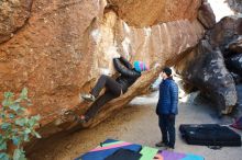 Bouldering in Hueco Tanks on 01/02/2019 with Blue Lizard Climbing and Yoga

Filename: SRM_20190102_1028440.jpg
Aperture: f/5.0
Shutter Speed: 1/200
Body: Canon EOS-1D Mark II
Lens: Canon EF 16-35mm f/2.8 L