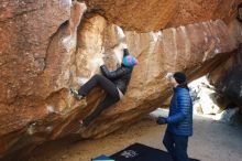 Bouldering in Hueco Tanks on 01/02/2019 with Blue Lizard Climbing and Yoga

Filename: SRM_20190102_1031480.jpg
Aperture: f/5.0
Shutter Speed: 1/250
Body: Canon EOS-1D Mark II
Lens: Canon EF 16-35mm f/2.8 L