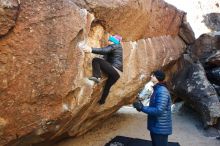 Bouldering in Hueco Tanks on 01/02/2019 with Blue Lizard Climbing and Yoga

Filename: SRM_20190102_1032020.jpg
Aperture: f/5.0
Shutter Speed: 1/250
Body: Canon EOS-1D Mark II
Lens: Canon EF 16-35mm f/2.8 L