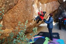 Bouldering in Hueco Tanks on 01/02/2019 with Blue Lizard Climbing and Yoga

Filename: SRM_20190102_1038100.jpg
Aperture: f/5.0
Shutter Speed: 1/250
Body: Canon EOS-1D Mark II
Lens: Canon EF 16-35mm f/2.8 L