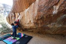 Bouldering in Hueco Tanks on 01/02/2019 with Blue Lizard Climbing and Yoga

Filename: SRM_20190102_1042220.jpg
Aperture: f/5.0
Shutter Speed: 1/200
Body: Canon EOS-1D Mark II
Lens: Canon EF 16-35mm f/2.8 L