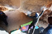 Bouldering in Hueco Tanks on 01/02/2019 with Blue Lizard Climbing and Yoga

Filename: SRM_20190102_1052590.jpg
Aperture: f/5.0
Shutter Speed: 1/250
Body: Canon EOS-1D Mark II
Lens: Canon EF 16-35mm f/2.8 L