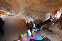 Bouldering in Hueco Tanks on 01/02/2019 with Blue Lizard Climbing and Yoga

Filename: SRM_20190102_1053180.jpg
Aperture: f/5.0
Shutter Speed: 1/320
Body: Canon EOS-1D Mark II
Lens: Canon EF 16-35mm f/2.8 L