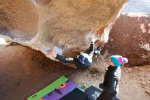 Bouldering in Hueco Tanks on 01/02/2019 with Blue Lizard Climbing and Yoga

Filename: SRM_20190102_1055250.jpg
Aperture: f/5.0
Shutter Speed: 1/320
Body: Canon EOS-1D Mark II
Lens: Canon EF 16-35mm f/2.8 L