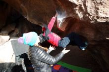 Bouldering in Hueco Tanks on 01/02/2019 with Blue Lizard Climbing and Yoga

Filename: SRM_20190102_1058070.jpg
Aperture: f/5.0
Shutter Speed: 1/1000
Body: Canon EOS-1D Mark II
Lens: Canon EF 16-35mm f/2.8 L