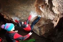 Bouldering in Hueco Tanks on 01/02/2019 with Blue Lizard Climbing and Yoga

Filename: SRM_20190102_1115220.jpg
Aperture: f/5.6
Shutter Speed: 1/250
Body: Canon EOS-1D Mark II
Lens: Canon EF 16-35mm f/2.8 L