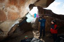 Bouldering in Hueco Tanks on 01/02/2019 with Blue Lizard Climbing and Yoga

Filename: SRM_20190102_1116450.jpg
Aperture: f/5.6
Shutter Speed: 1/250
Body: Canon EOS-1D Mark II
Lens: Canon EF 16-35mm f/2.8 L