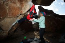 Bouldering in Hueco Tanks on 01/02/2019 with Blue Lizard Climbing and Yoga

Filename: SRM_20190102_1117500.jpg
Aperture: f/8.0
Shutter Speed: 1/250
Body: Canon EOS-1D Mark II
Lens: Canon EF 16-35mm f/2.8 L