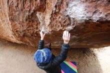 Bouldering in Hueco Tanks on 01/02/2019 with Blue Lizard Climbing and Yoga

Filename: SRM_20190102_1218151.jpg
Aperture: f/5.0
Shutter Speed: 1/200
Body: Canon EOS-1D Mark II
Lens: Canon EF 16-35mm f/2.8 L