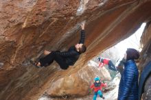 Bouldering in Hueco Tanks on 01/02/2019 with Blue Lizard Climbing and Yoga

Filename: SRM_20190102_1229240.jpg
Aperture: f/4.5
Shutter Speed: 1/320
Body: Canon EOS-1D Mark II
Lens: Canon EF 50mm f/1.8 II