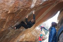 Bouldering in Hueco Tanks on 01/02/2019 with Blue Lizard Climbing and Yoga

Filename: SRM_20190102_1229250.jpg
Aperture: f/4.0
Shutter Speed: 1/320
Body: Canon EOS-1D Mark II
Lens: Canon EF 50mm f/1.8 II