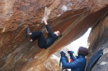 Bouldering in Hueco Tanks on 01/02/2019 with Blue Lizard Climbing and Yoga

Filename: SRM_20190102_1229370.jpg
Aperture: f/4.5
Shutter Speed: 1/320
Body: Canon EOS-1D Mark II
Lens: Canon EF 50mm f/1.8 II