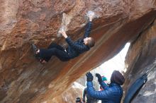 Bouldering in Hueco Tanks on 01/02/2019 with Blue Lizard Climbing and Yoga

Filename: SRM_20190102_1229390.jpg
Aperture: f/4.0
Shutter Speed: 1/320
Body: Canon EOS-1D Mark II
Lens: Canon EF 50mm f/1.8 II