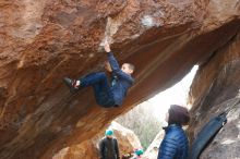 Bouldering in Hueco Tanks on 01/02/2019 with Blue Lizard Climbing and Yoga

Filename: SRM_20190102_1234450.jpg
Aperture: f/3.5
Shutter Speed: 1/320
Body: Canon EOS-1D Mark II
Lens: Canon EF 50mm f/1.8 II