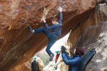 Bouldering in Hueco Tanks on 01/02/2019 with Blue Lizard Climbing and Yoga

Filename: SRM_20190102_1234480.jpg
Aperture: f/3.5
Shutter Speed: 1/320
Body: Canon EOS-1D Mark II
Lens: Canon EF 50mm f/1.8 II