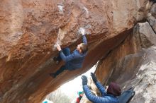 Bouldering in Hueco Tanks on 01/02/2019 with Blue Lizard Climbing and Yoga

Filename: SRM_20190102_1234520.jpg
Aperture: f/3.5
Shutter Speed: 1/320
Body: Canon EOS-1D Mark II
Lens: Canon EF 50mm f/1.8 II