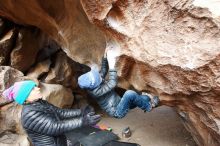 Bouldering in Hueco Tanks on 01/02/2019 with Blue Lizard Climbing and Yoga

Filename: SRM_20190102_1332230.jpg
Aperture: f/4.5
Shutter Speed: 1/250
Body: Canon EOS-1D Mark II
Lens: Canon EF 16-35mm f/2.8 L