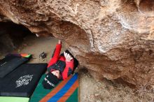 Bouldering in Hueco Tanks on 01/02/2019 with Blue Lizard Climbing and Yoga

Filename: SRM_20190102_1337250.jpg
Aperture: f/5.0
Shutter Speed: 1/320
Body: Canon EOS-1D Mark II
Lens: Canon EF 16-35mm f/2.8 L