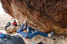 Bouldering in Hueco Tanks on 01/02/2019 with Blue Lizard Climbing and Yoga

Filename: SRM_20190102_1425250.jpg
Aperture: f/5.0
Shutter Speed: 1/320
Body: Canon EOS-1D Mark II
Lens: Canon EF 16-35mm f/2.8 L