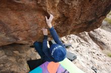 Bouldering in Hueco Tanks on 01/02/2019 with Blue Lizard Climbing and Yoga

Filename: SRM_20190102_1426230.jpg
Aperture: f/6.3
Shutter Speed: 1/320
Body: Canon EOS-1D Mark II
Lens: Canon EF 16-35mm f/2.8 L