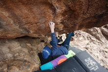 Bouldering in Hueco Tanks on 01/02/2019 with Blue Lizard Climbing and Yoga

Filename: SRM_20190102_1436510.jpg
Aperture: f/5.6
Shutter Speed: 1/320
Body: Canon EOS-1D Mark II
Lens: Canon EF 16-35mm f/2.8 L