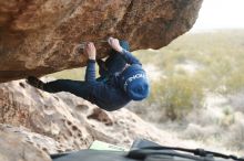 Bouldering in Hueco Tanks on 01/02/2019 with Blue Lizard Climbing and Yoga

Filename: SRM_20190102_1451110.jpg
Aperture: f/3.2
Shutter Speed: 1/400
Body: Canon EOS-1D Mark II
Lens: Canon EF 50mm f/1.8 II