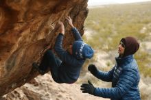 Bouldering in Hueco Tanks on 01/02/2019 with Blue Lizard Climbing and Yoga

Filename: SRM_20190102_1456530.jpg
Aperture: f/2.8
Shutter Speed: 1/400
Body: Canon EOS-1D Mark II
Lens: Canon EF 50mm f/1.8 II