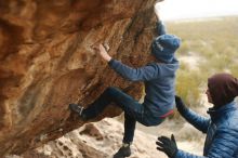 Bouldering in Hueco Tanks on 01/02/2019 with Blue Lizard Climbing and Yoga

Filename: SRM_20190102_1456581.jpg
Aperture: f/2.8
Shutter Speed: 1/400
Body: Canon EOS-1D Mark II
Lens: Canon EF 50mm f/1.8 II