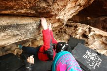 Bouldering in Hueco Tanks on 01/02/2019 with Blue Lizard Climbing and Yoga

Filename: SRM_20190102_1539400.jpg
Aperture: f/5.6
Shutter Speed: 1/320
Body: Canon EOS-1D Mark II
Lens: Canon EF 16-35mm f/2.8 L