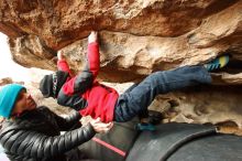 Bouldering in Hueco Tanks on 01/02/2019 with Blue Lizard Climbing and Yoga

Filename: SRM_20190102_1542170.jpg
Aperture: f/5.0
Shutter Speed: 1/320
Body: Canon EOS-1D Mark II
Lens: Canon EF 16-35mm f/2.8 L