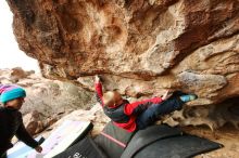 Bouldering in Hueco Tanks on 01/02/2019 with Blue Lizard Climbing and Yoga

Filename: SRM_20190102_1546460.jpg
Aperture: f/5.6
Shutter Speed: 1/320
Body: Canon EOS-1D Mark II
Lens: Canon EF 16-35mm f/2.8 L