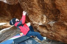 Bouldering in Hueco Tanks on 01/02/2019 with Blue Lizard Climbing and Yoga

Filename: SRM_20190102_1550180.jpg
Aperture: f/2.8
Shutter Speed: 1/250
Body: Canon EOS-1D Mark II
Lens: Canon EF 16-35mm f/2.8 L