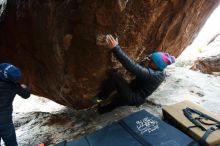 Bouldering in Hueco Tanks on 01/02/2019 with Blue Lizard Climbing and Yoga

Filename: SRM_20190102_1552040.jpg
Aperture: f/4.0
Shutter Speed: 1/250
Body: Canon EOS-1D Mark II
Lens: Canon EF 16-35mm f/2.8 L