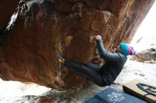 Bouldering in Hueco Tanks on 01/02/2019 with Blue Lizard Climbing and Yoga

Filename: SRM_20190102_1553110.jpg
Aperture: f/3.2
Shutter Speed: 1/250
Body: Canon EOS-1D Mark II
Lens: Canon EF 16-35mm f/2.8 L