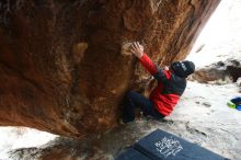 Bouldering in Hueco Tanks on 01/02/2019 with Blue Lizard Climbing and Yoga

Filename: SRM_20190102_1559070.jpg
Aperture: f/4.0
Shutter Speed: 1/250
Body: Canon EOS-1D Mark II
Lens: Canon EF 16-35mm f/2.8 L