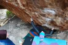 Bouldering in Hueco Tanks on 01/02/2019 with Blue Lizard Climbing and Yoga

Filename: SRM_20190102_1619020.jpg
Aperture: f/4.0
Shutter Speed: 1/250
Body: Canon EOS-1D Mark II
Lens: Canon EF 16-35mm f/2.8 L