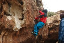 Bouldering in Hueco Tanks on 01/02/2019 with Blue Lizard Climbing and Yoga

Filename: SRM_20190102_1654360.jpg
Aperture: f/4.0
Shutter Speed: 1/320
Body: Canon EOS-1D Mark II
Lens: Canon EF 50mm f/1.8 II