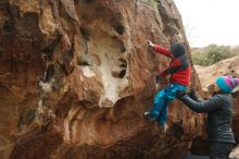 Bouldering in Hueco Tanks on 01/02/2019 with Blue Lizard Climbing and Yoga

Filename: SRM_20190102_1656500.jpg
Aperture: f/3.5
Shutter Speed: 1/320
Body: Canon EOS-1D Mark II
Lens: Canon EF 50mm f/1.8 II