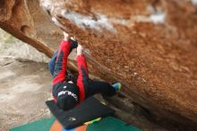 Bouldering in Hueco Tanks on 01/02/2019 with Blue Lizard Climbing and Yoga

Filename: SRM_20190102_1701240.jpg
Aperture: f/2.0
Shutter Speed: 1/250
Body: Canon EOS-1D Mark II
Lens: Canon EF 50mm f/1.8 II