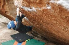 Bouldering in Hueco Tanks on 01/02/2019 with Blue Lizard Climbing and Yoga

Filename: SRM_20190102_1703580.jpg
Aperture: f/2.8
Shutter Speed: 1/200
Body: Canon EOS-1D Mark II
Lens: Canon EF 50mm f/1.8 II