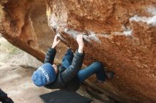 Bouldering in Hueco Tanks on 01/02/2019 with Blue Lizard Climbing and Yoga

Filename: SRM_20190102_1704010.jpg
Aperture: f/3.2
Shutter Speed: 1/200
Body: Canon EOS-1D Mark II
Lens: Canon EF 50mm f/1.8 II