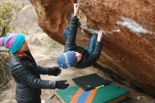 Bouldering in Hueco Tanks on 01/02/2019 with Blue Lizard Climbing and Yoga

Filename: SRM_20190102_1704130.jpg
Aperture: f/3.5
Shutter Speed: 1/200
Body: Canon EOS-1D Mark II
Lens: Canon EF 50mm f/1.8 II